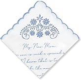 WeddingGiftsWedding Wedding Embroidered Handkerchief, Father & Mother Of The Bride Gifts, Something Blue Wedding Gifts