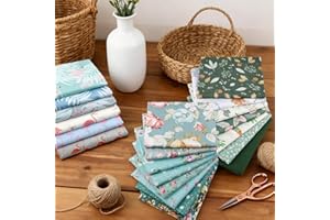 7Pcs 100% Cotton 9.84” x 9.84” Precut Quilting Fabric Squares Sheets for DIY Patchwork Sewing Quilting Crafting