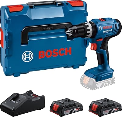 18V System Trapano-avvitatore con percussione a batteria GSB 18V-25 (Ø vite max. 10 mm, incl. 2 batterie GBA 2.0Ah, GAL 18V-40, L-BOXX)