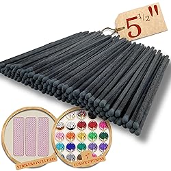 5.5" Long (100+ Count) | Black Stick/Black Tip