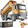 VEVOR RC Dump Truck Toy for Kids, Large Size 10-Channel 1:14 Scale, 50 Min x2 Long Battery Life with Light & Sound Effect Remote Control Construction Birthday Xmas Gifts Ideas for Boys Age 8 9 10 & Up