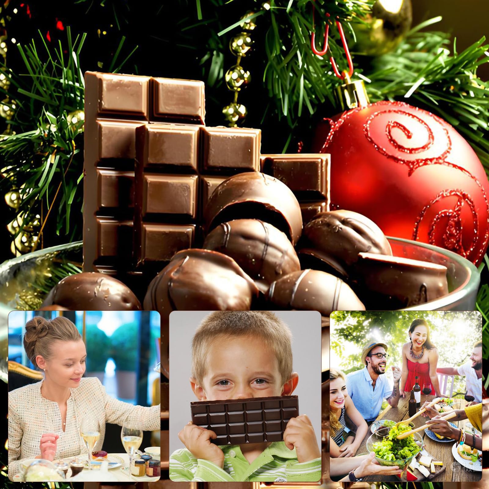 Chocolate Molds, 2Pcs Mini Silicone Chocolate Bar Mold with 100Pcs Bags, Break Apart Non-stick Small Chocolate Candy Bar Molds Wax Melt Molds for Chocolate Bar