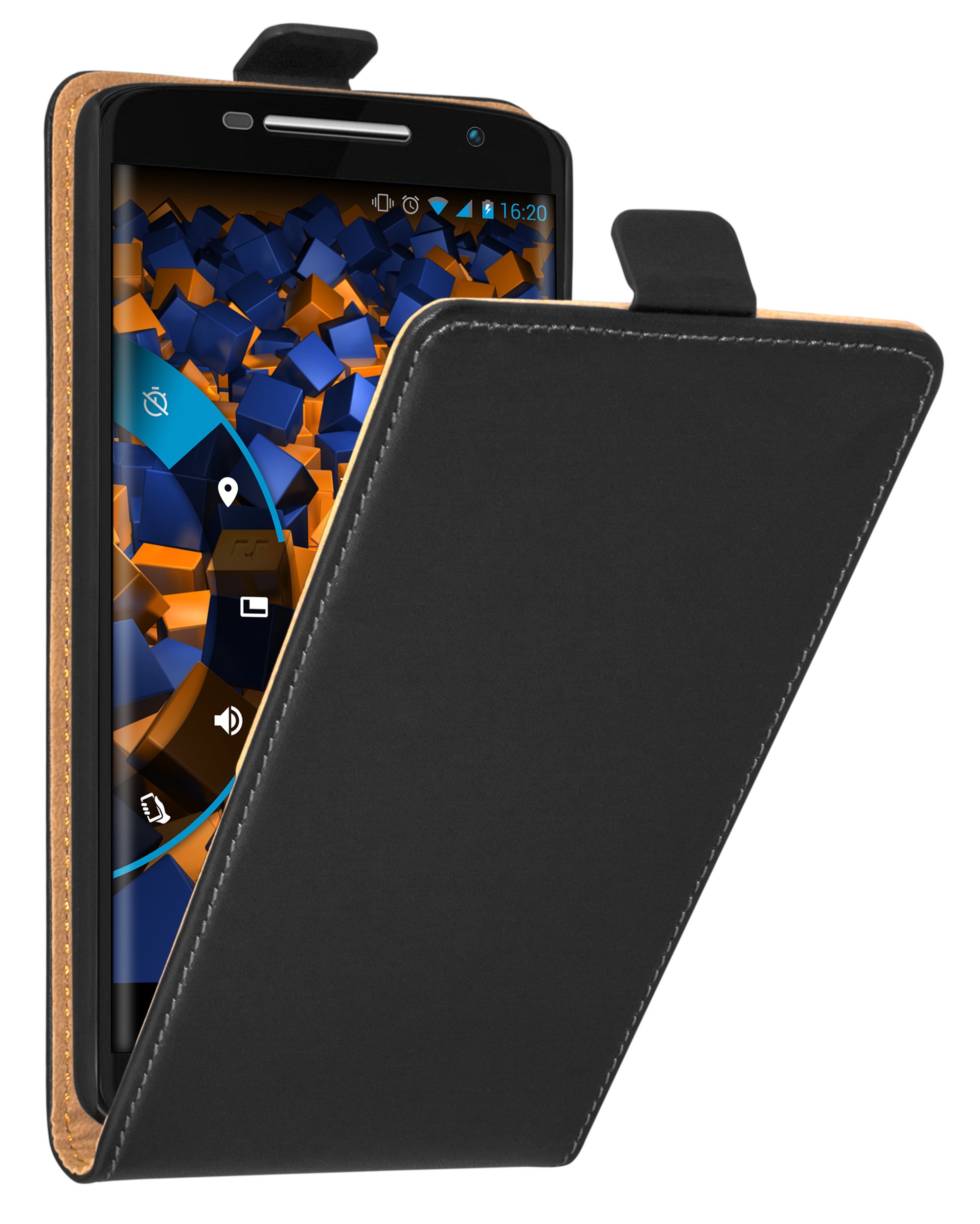 mumbi Flip Case Compatible with Motorola Moto X Play Black