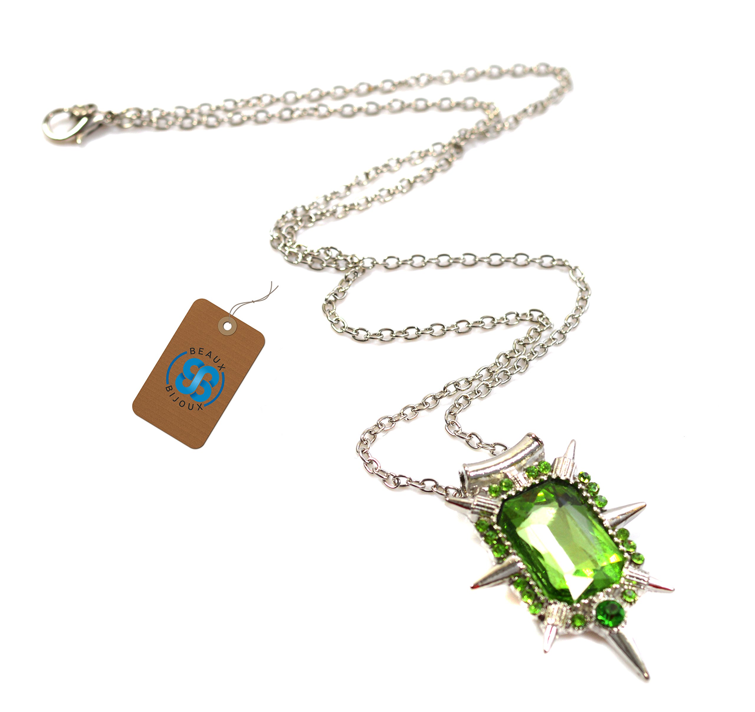 Beaux Bijoux Once Upon A Time Inspired Antique Crystal Necklace Wicked  Witch Zelina Glinda Pendant