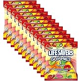LIFE SAVERS 5 Flavors Gummy Candy Snacks Bulk, 3.22 oz Bag (Pack of 12) | Snacking made easy, gummies for travel, chewy candy, 5 fruity flavors for dessert decorating, movie night, road trips