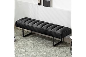 Okeysen Waiting Room Chairs Bench Seat,57 Inches Conference Room Chairs with 3 Seats,Upholstered Office Guest Receptions Bench,Lobby Chairs Salon Shop,Entryway Leather Bench for Bedroom,Living Room