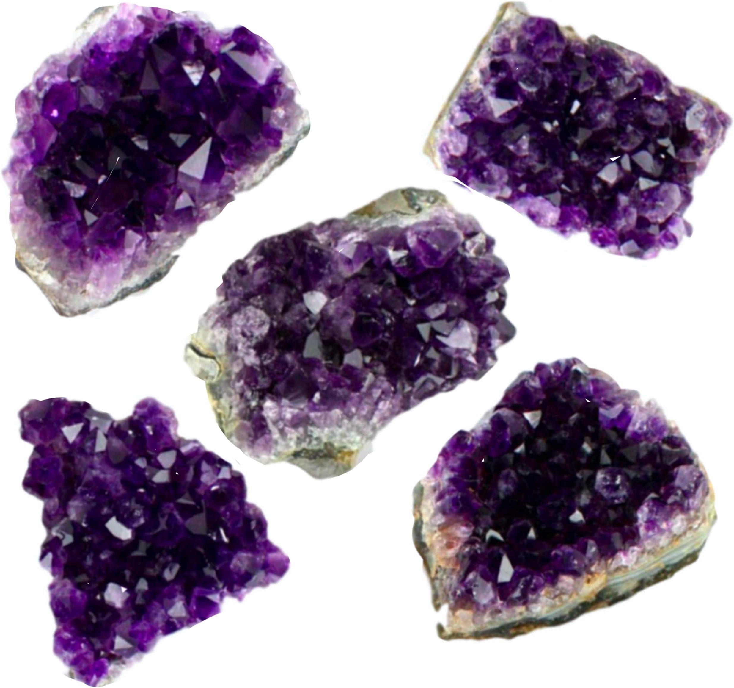 1 pound Sparkly, Deep Purple, Medium amethyst clusters from Uruguay, 4-6 pcs, 2" size, approx. weighs 100 grams each. Expand your collection, add some purple power to your life! HEALING, Decor, Chakra