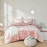 Comfort Spaces Juliette Luxe Comforter Set Velvet Lush with Soft Brushed Microfiber Reverse, All Season Cozy Velvet Bedding Sets, Fluffy Comforter Bed Set, Matching Sham, Blush Twin/Twin XL 2 Piece