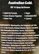 Australian Gold SPF 10 Spray Gel Sunscreen with Instant Bronzer 237 ml view 2