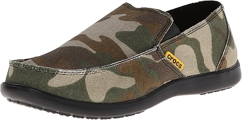 crocs mens canvas slip on shoes