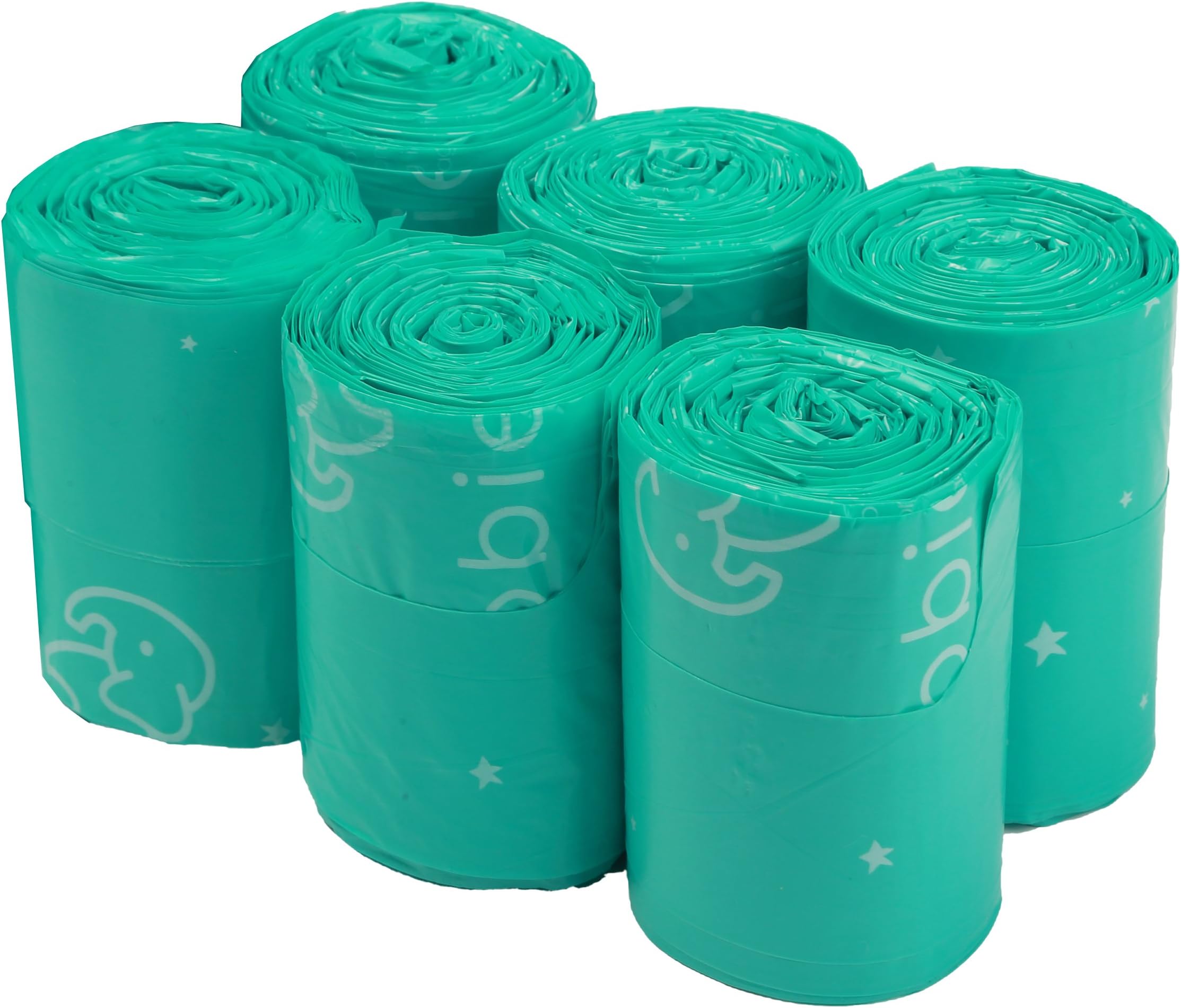 Goobie Baby Diaper Bag Dispenser Refill Rolls of Unscented Disposable Refill Bags | Waste Bag (6 Roll Bag Refill - 150 Bags)