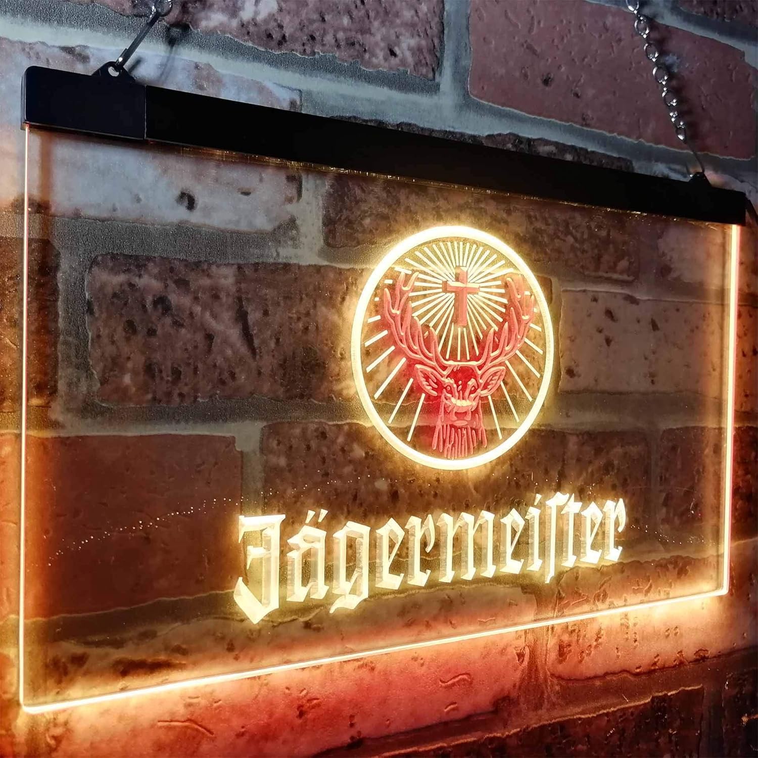 Orange W40cm x H 30cm zusme Jagermeister Deer Drink Bar Novelty LED