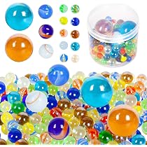 Lot de 20 boules de verre colorées, en verre pour enfants, verre marbres, diamètre 16 mm, billes de phosphorescents, billes lumineuses dans le noir pour décorations de maison de jeux de marbre