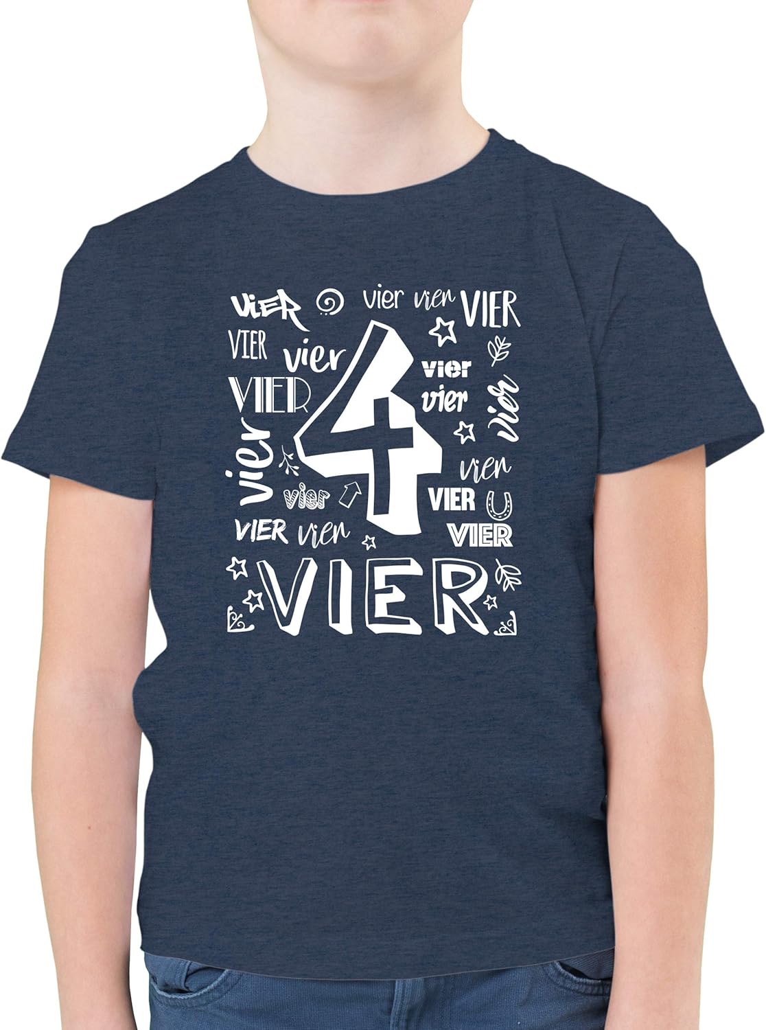 Shirtracer - Geburtstag Kind - 4. Geburtstag Zahlen - Kinder Tshirts und T-Shirt für Jungen 