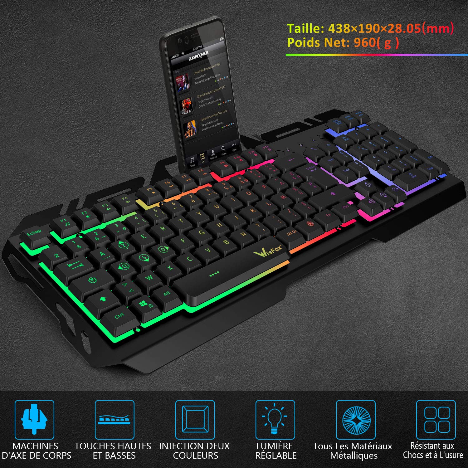 Clavier Ordinateur Usb , Lampe LED USB Flexible pour Bureau, Clavier ...