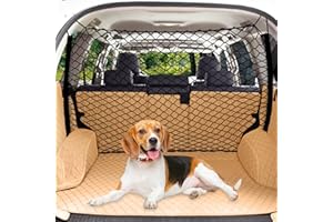 STARROAD-TIM Dog Car Barrier Net Pet Car Divider Back Seat Barrier Net for Trucks, SUV, Full Sized Sedans Pet Restraint Car Backseat Divider Vehicle Gate Cargo Area Travel Trunk Mesh Net Screen Barricade