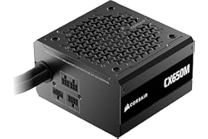 CORSAIR CX650M (2025) Semi Modular ATX 3.1 PCIe 5.1 Low-Noise 650W Power Supply with 12V-2x6 Cable – Cybenetics Bronze Effici