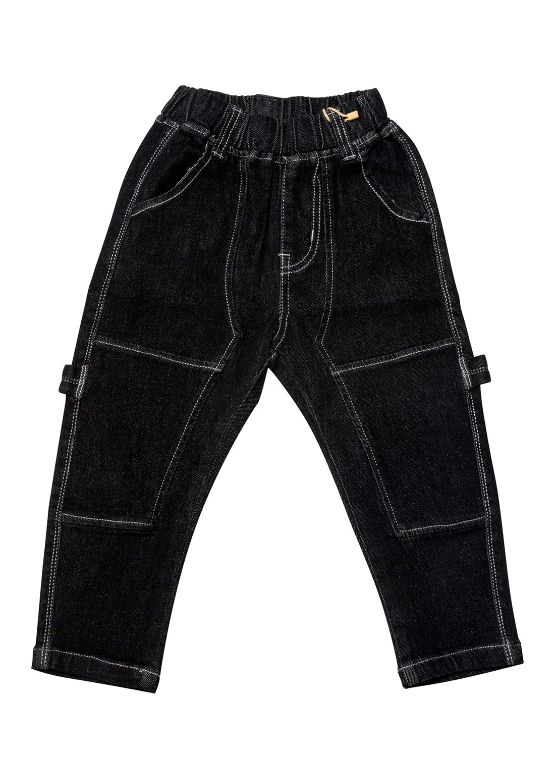 Buy No/Brand Children Boy Casual Pants for Kid Spring Autumn Black Trousers Cotton Jeans (Black