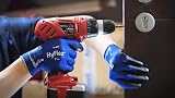 Ansell HyFlex 11-618 Mechanics Gloves PU Coated Safety Touchscreen Blue L view 5
