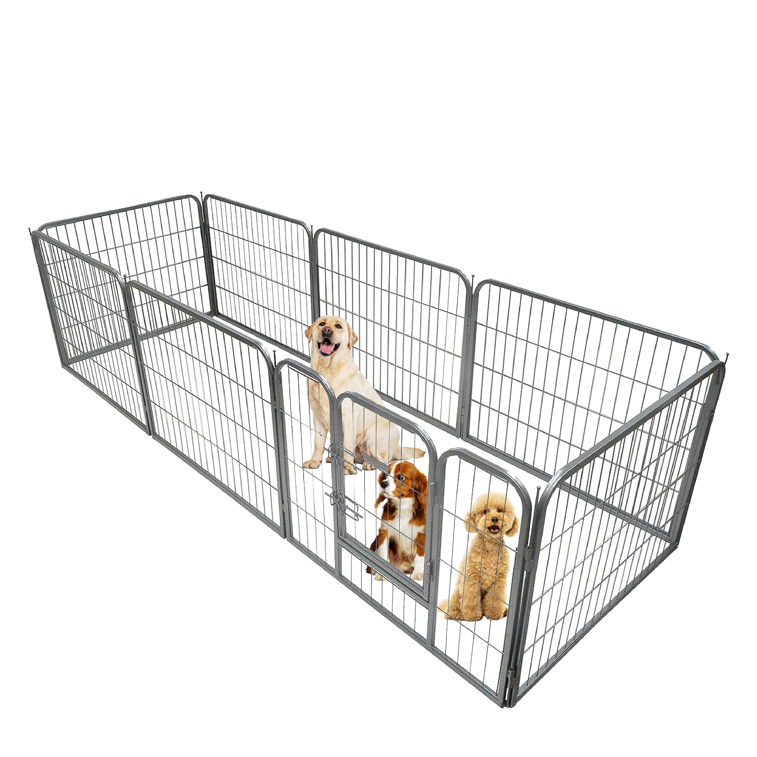Ellie-Bo Heavy Duty 8-piece 100cm High Modular Dog Pen