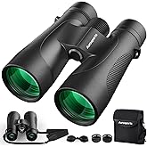 15x52 Binoculars for Adults High Powered: Waterproof Fogproof Shockproof UHD Binoculars Easy Focus - Large View Travel with C