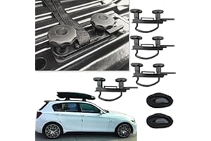SYDSZ 4 PCS Metal Universal Roof Box U-Bolt Clamps, Car Van Mounting Fitting Kit U Brackets Installation Accessory, 85mm Internal Width, with 8 Lock Nuts, 2 Strap