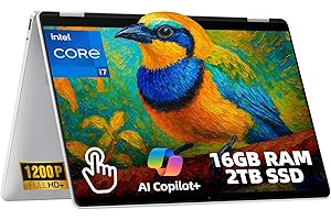 HP OmniBook 5 Flip X360 2-in-1 Laptop, 14" 2K Touchscreen, Intel Core 7 150U, 16GB RAM, 2TB SSD, Copilot, IR Webcam, Backlit 