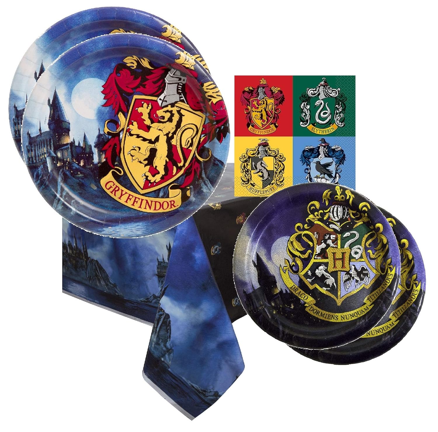 Includes 16 Dinner Plates Harry Potter Party Supplies Tableware Bundle