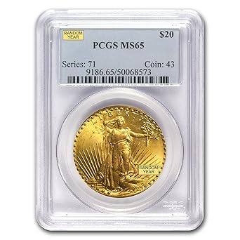 1907 1933 20 Saint Gaudens Gold Double Eagle Ms 65 Pcgs G