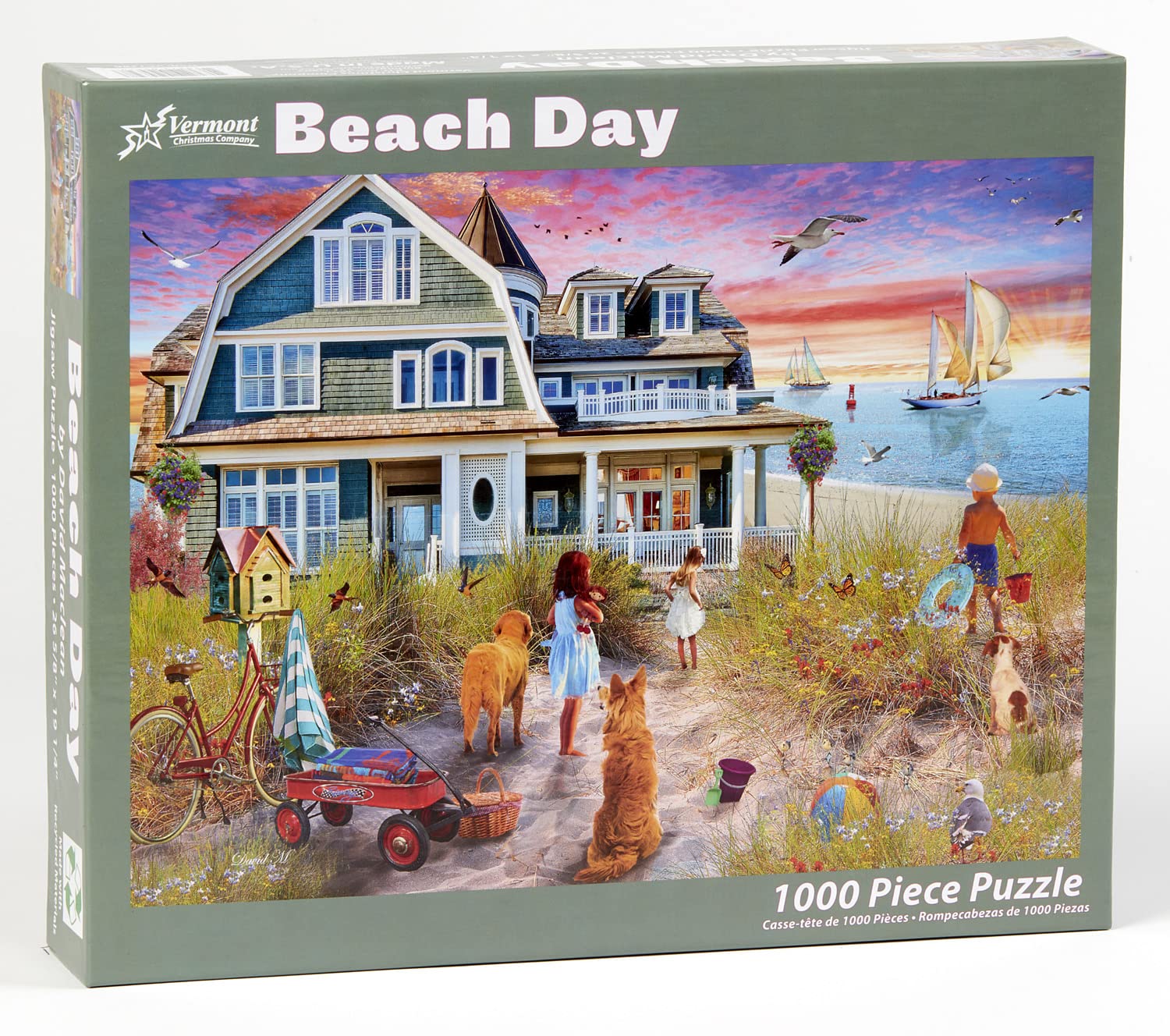 Vermont Christmas Company Beach Day Jigsaw Puzzle 1000 Piece