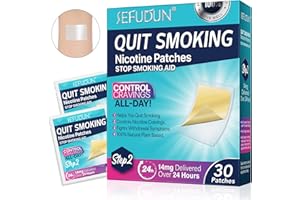FLAMEBEAUTY Nicotine Patches - 30 Count Gradual Reduction System, Transdermal Quit Smoking Aid with Natural Botanicals, Stop Smoking Patches That Work | Parches de Nicotina (Step 2-14mg)