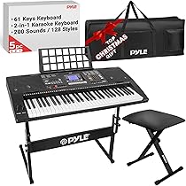 Amazon.com: Pyle 61-Key Digital Karaoke Keyboard Piano – Portable