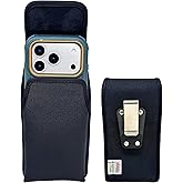 Turtleback Belt Clip for iPhone 17 Pro and 17Air -Large- Fits w/Defender Bulky Style Cases - Premium Black Nylon, Vertical Belt Holder, Magnetic Closure HD Rotating Belt Clip