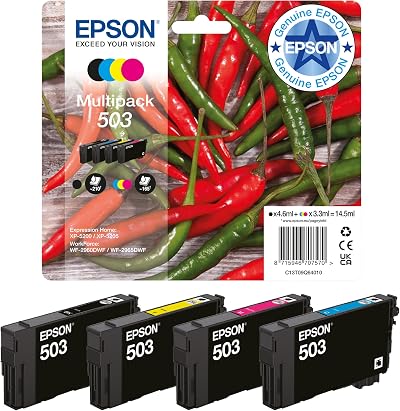 Epson 503 Multipack 4-Color Ink Cartridges C13T09Q64010