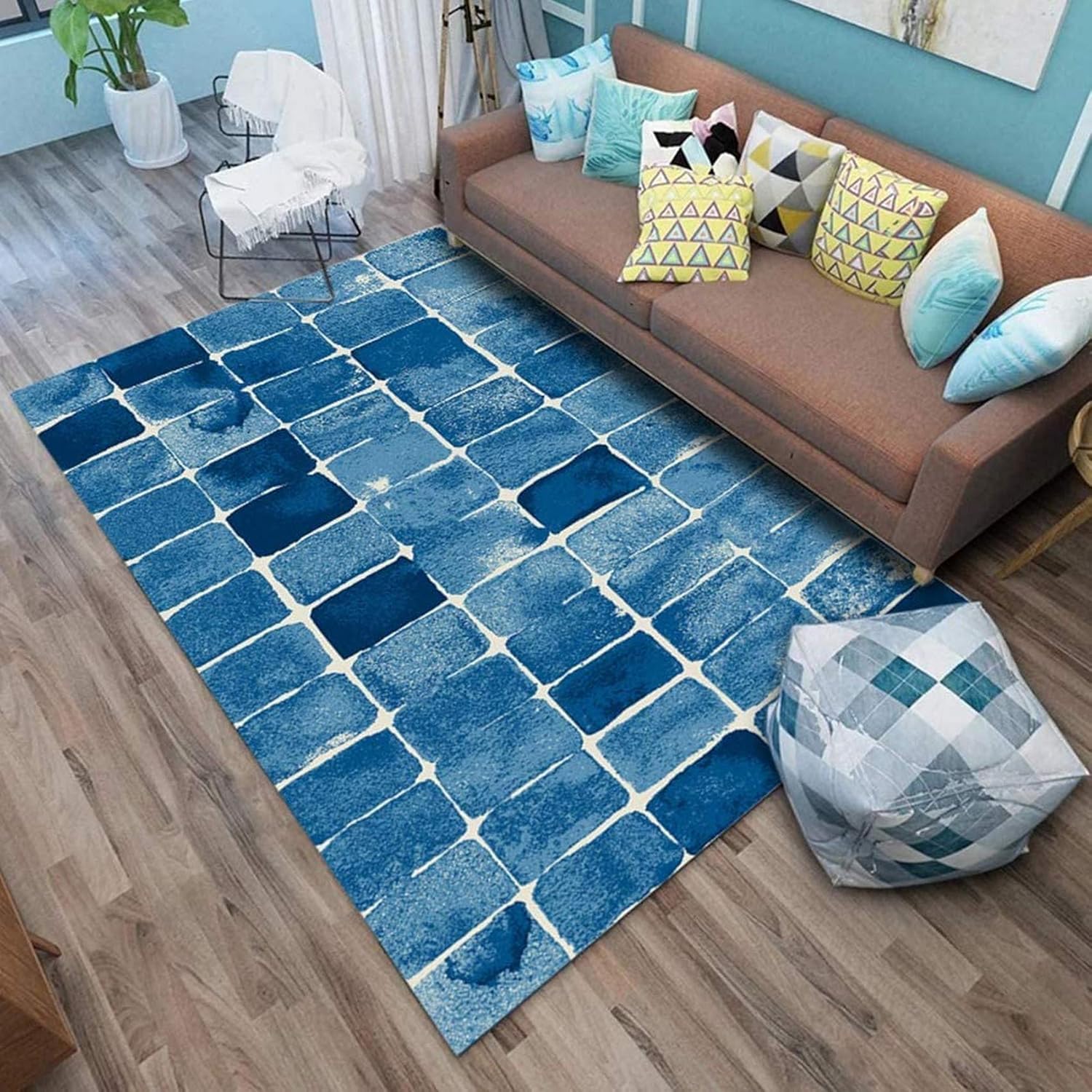 WGFGXQ Modern Design Modern Living Room Area Rug AntiSlip Rug Washable