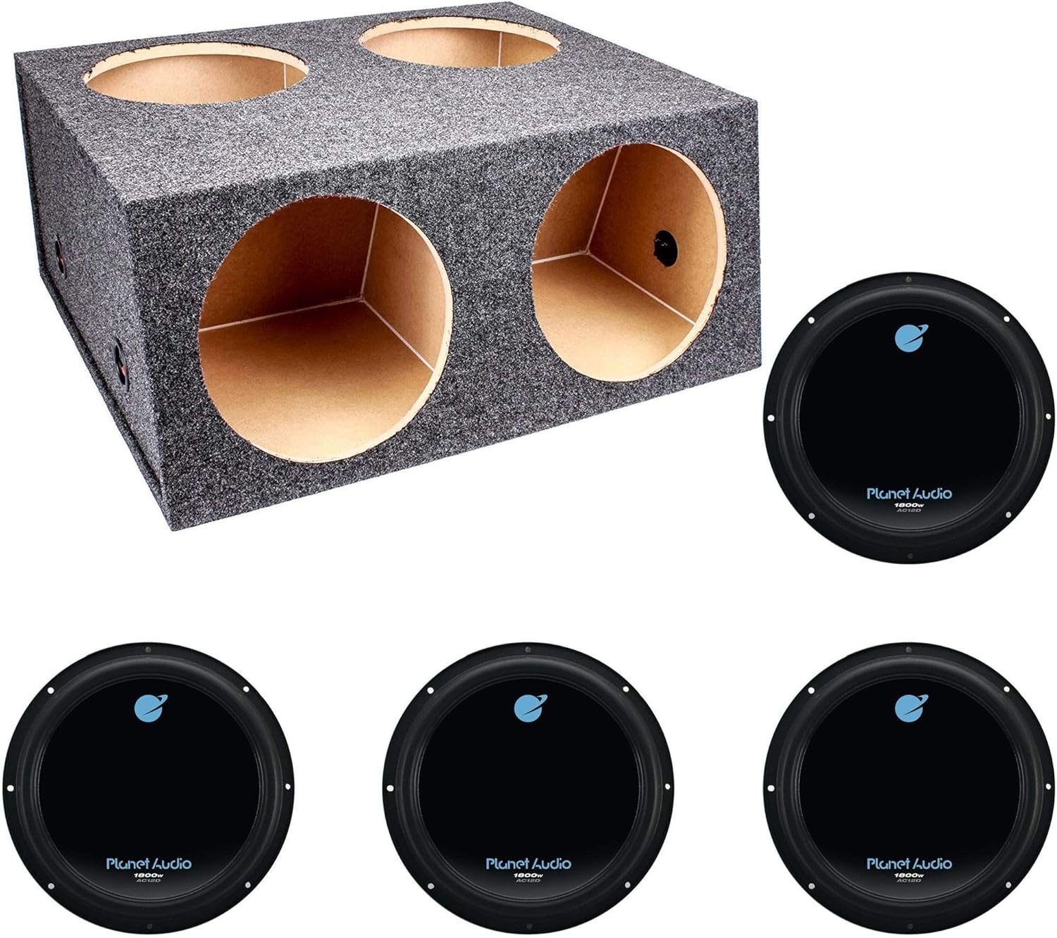four 12 inch subwoofer box