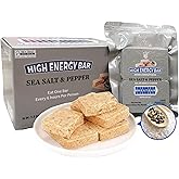 BDH High Energy Bar Sea Salt & Pepper Flavor 6600 Calories | 1.5kg/12bags Compact Emergency Food Ration Bar Compressed High E