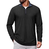 COOFANDY Mens Quarter Zip Pullover Lightweight Mock Neck Sweatshirt Regualer Fit Casual Shirt
