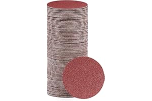 POTUINOM 100PCS 2 Inch Sanding Disc Sander Attachment Disc 120-Grit Hook and Loop Sandpaper Alumina Orbital Sander Pads for Polishing, Grinding, Woodworking