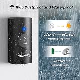 TECKNET Wireless Doorbell IP65 Waterproof Battery Powered 1300ft 60 Melodies view 5