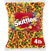ChewySkittles Bulk Candy 4 lb Bag, Original Fruity Candy for Parties | Vending Machine and Candy Machine Refill, Rainbow Flavors, Movie Night Snacks, Party Favors, Snack Bowl, Bite Size, Halloween
