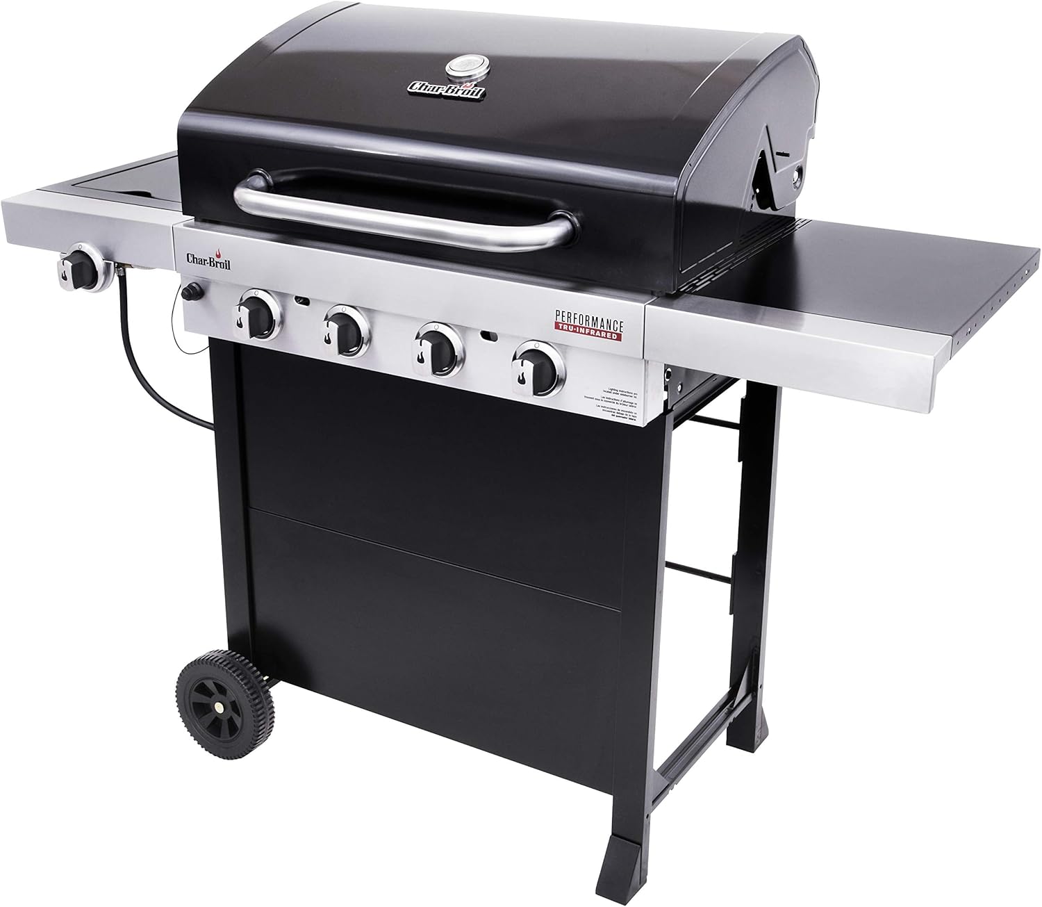 review Char-Broil 463280219 Performance TRU-Infrared 4-Burner Cart Style Gas Grill, Black