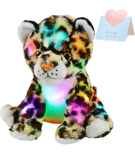Wild Republic Pocketkins Eco Regenbogen Tiger – 12 Cm Plüschtier Aus Recyceltem Material, Kuschelig & Umweltfreundlich