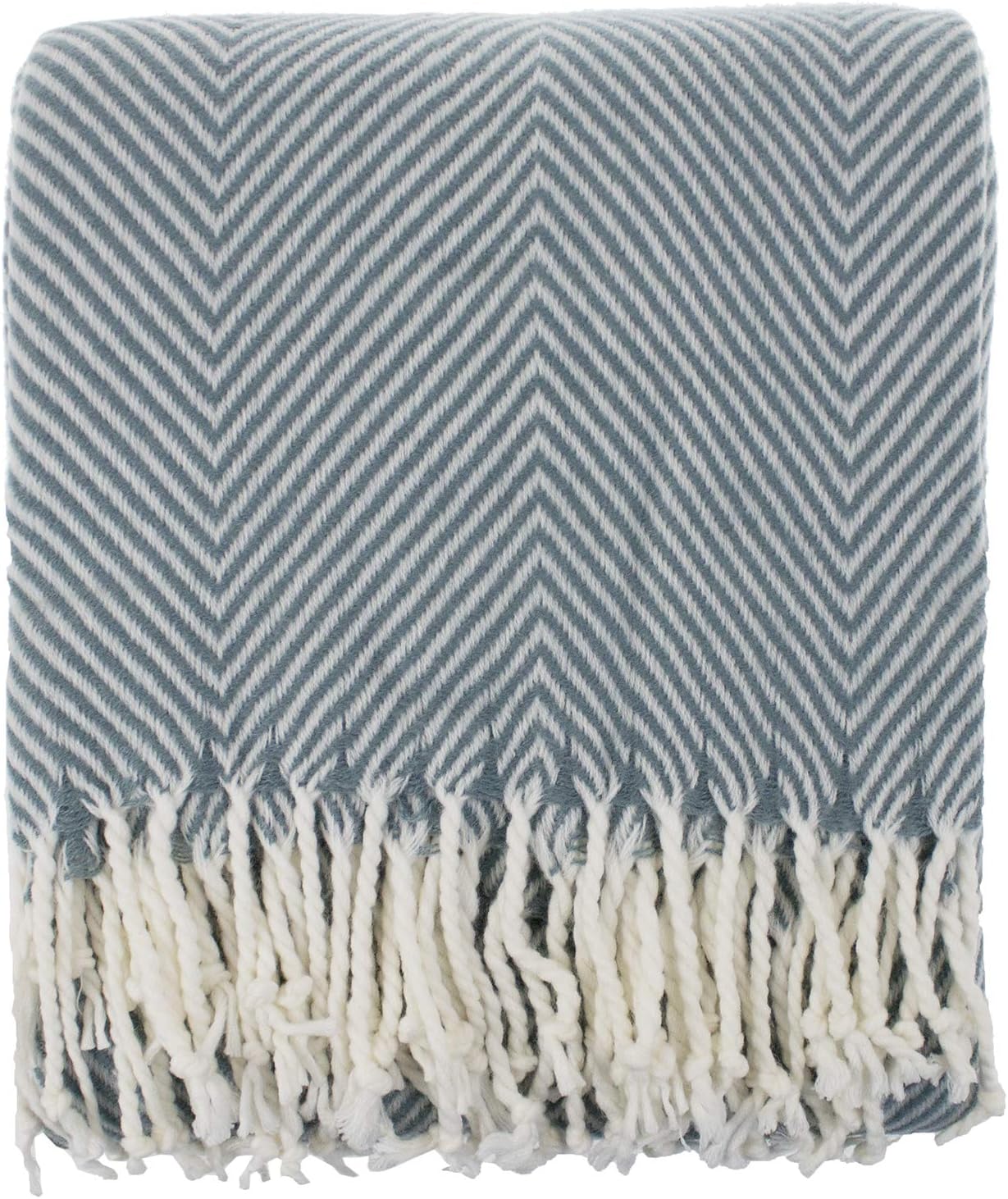 Frost Green Throw Blanket for Couch 