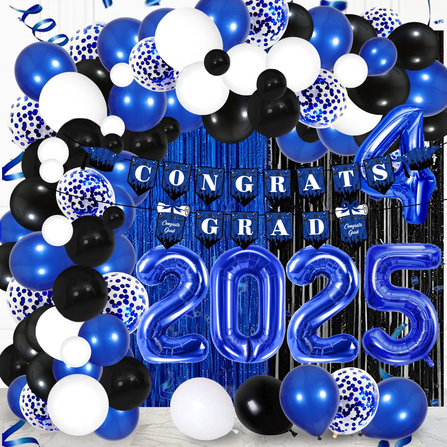 16 Letter PROM 2025 Graduation Foil Balloons – CLASS OF 2025 Party Decoration (Silver)