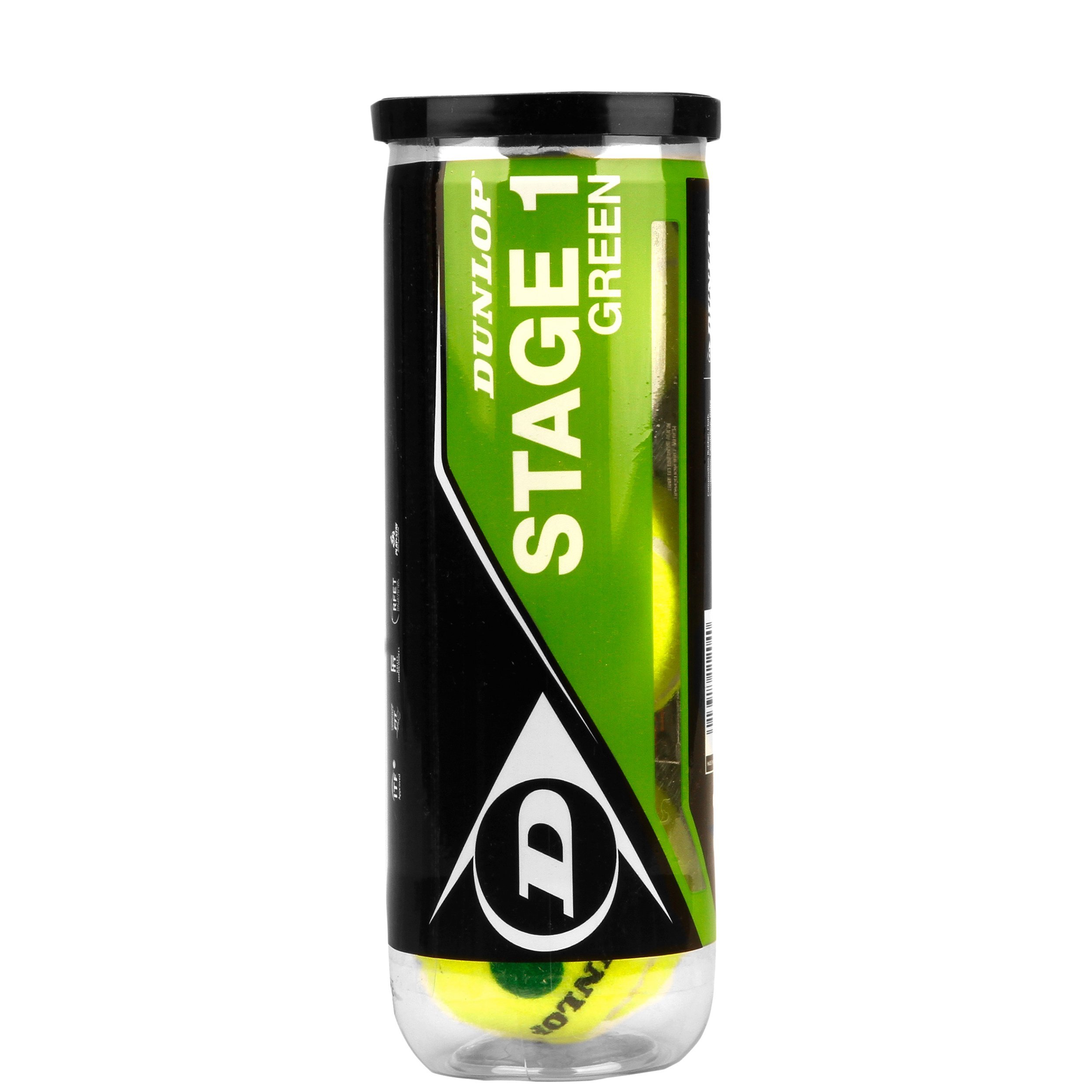 Dunlop Mini Tennis Stage 1 Tennis Balls, Set of 3, Yellow, One Size, 602204