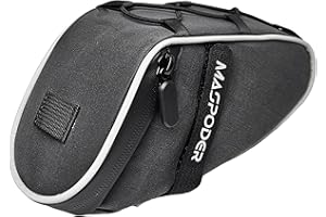 MASPODER 4 in 1 Bike Bag for Frame Handlebar Saddle Top Tube, 360 Reflective Waterproof Fabric Phone Holder Mount Pouch Bicycle Accessories for Adult Bikes Road Mountain MTB Gravel City Pocket ebike