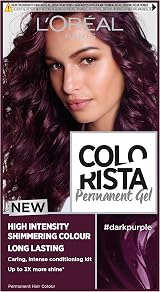L'Oréal Paris Colorista Dark Purple Permanent Gel Hair Dye 3x Shine