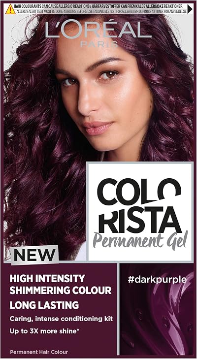 L'Oréal Paris Colorista Dark Purple Permanent Gel Hair Dye 3x Shine