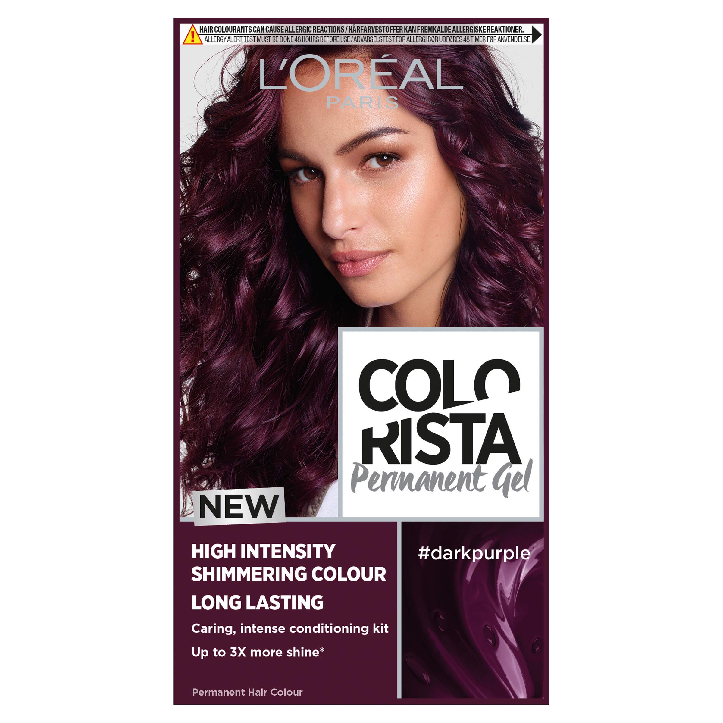 L'Oréal Paris Colorista Permanent Gel Hair Dye, Long-Lasting and Vibrant At-Home Hair Colour, High-Intensity Hues with Up to 3x More Shine, Colour: Dark Purple — image 1